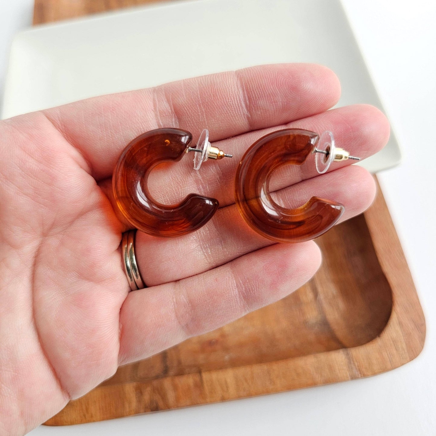 Chloe Hoops - Amber // Jewelry, Earrings, Fall