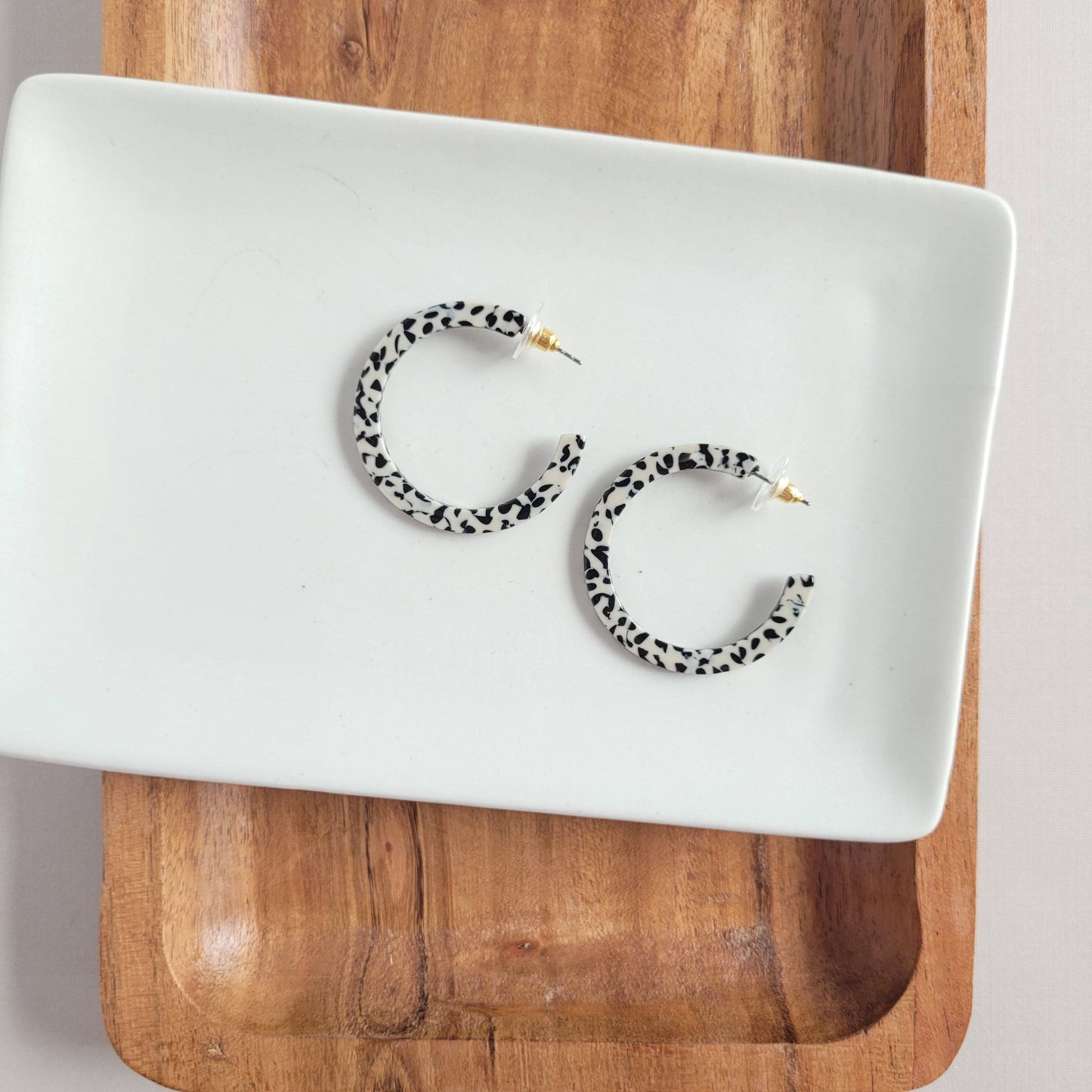 Camy Hoops - Black Dot // Jewelry, Earrings, Fall