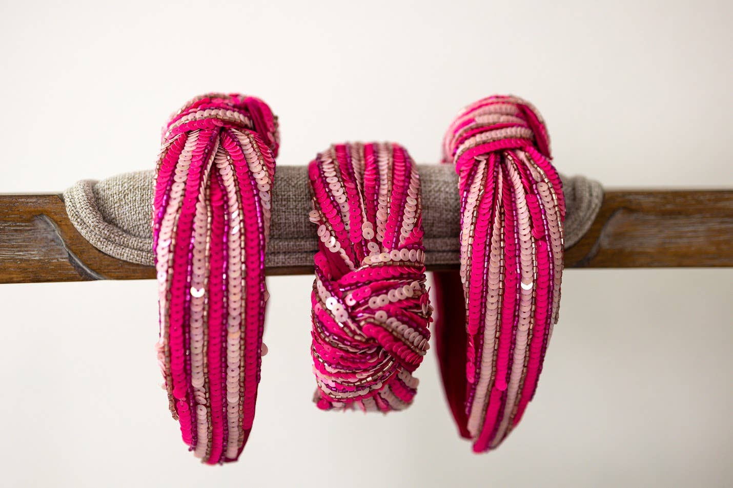 Beaded Headband - Pink Prism