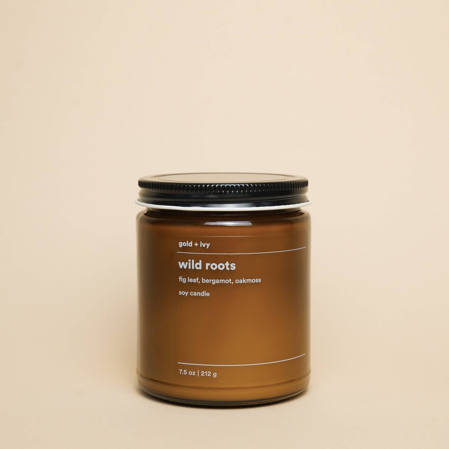 Wild roots soy candle - fig leaf, bergamot, oakmoss