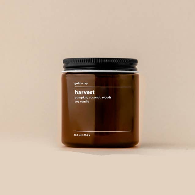 Harvest soy candle - pumpkin, coconut, woods