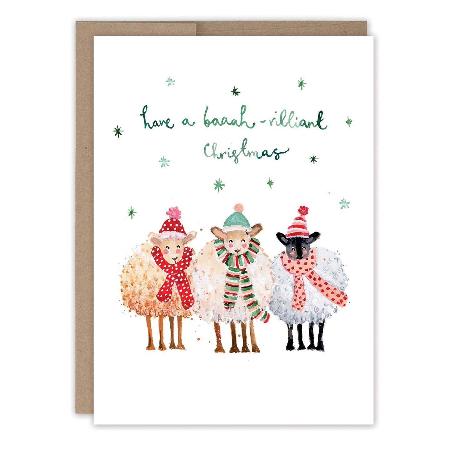 Baaah-rilliant Christmas Sheep Holiday Card