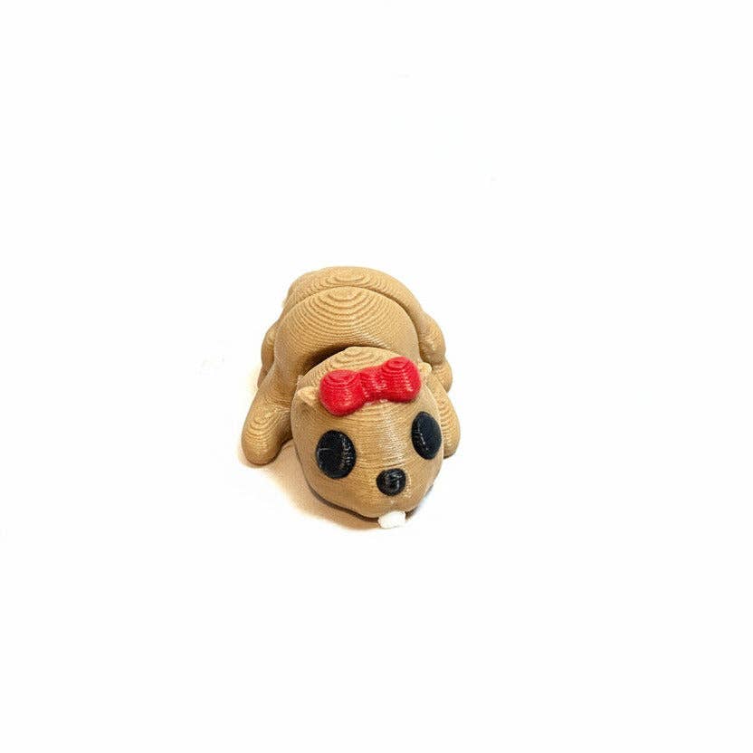 Beaver With Bow • Mini 3D Printed Articulated Animal • Flexi Animals • Pocket Pets • Pocket Pals • Desk Pets [2025]