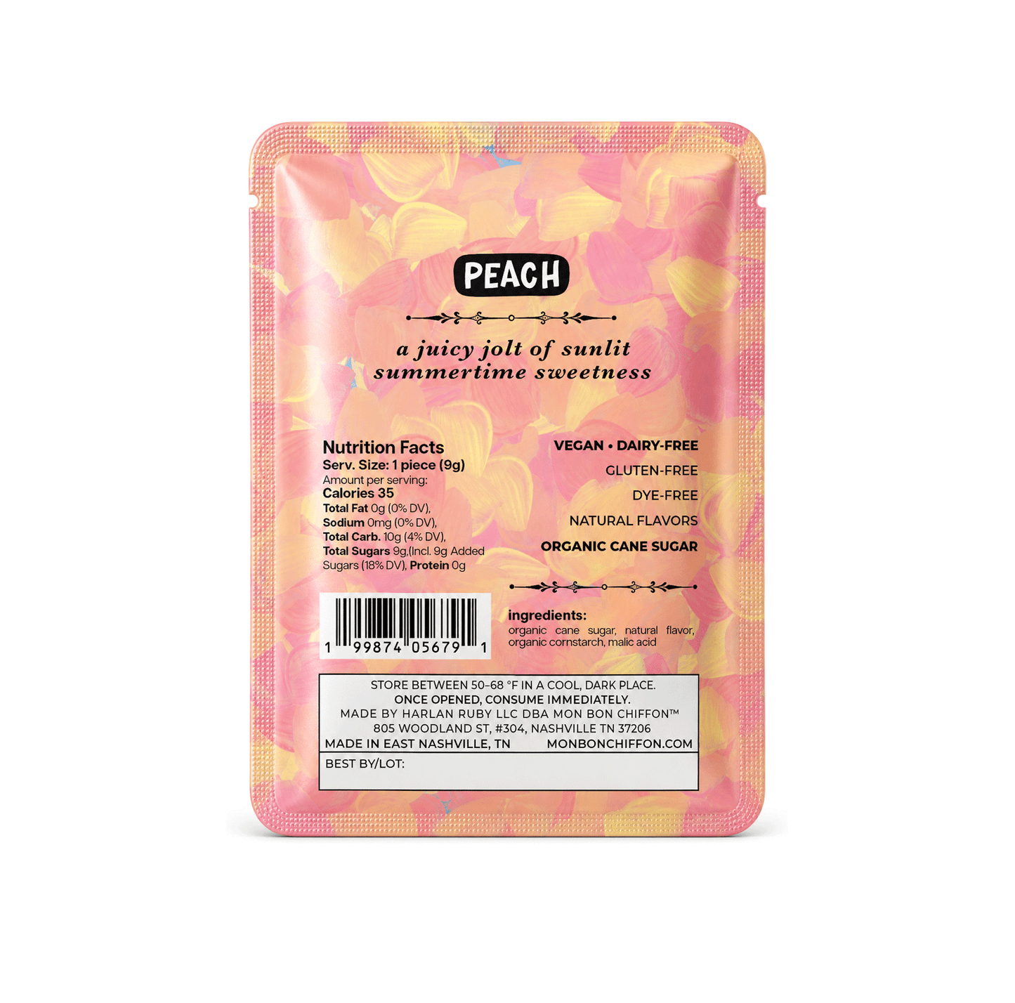 Peach Cotton Candy Puff