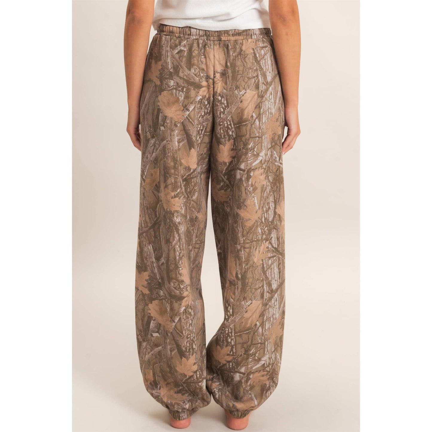 Tree Camouflage Print Jogger Pants