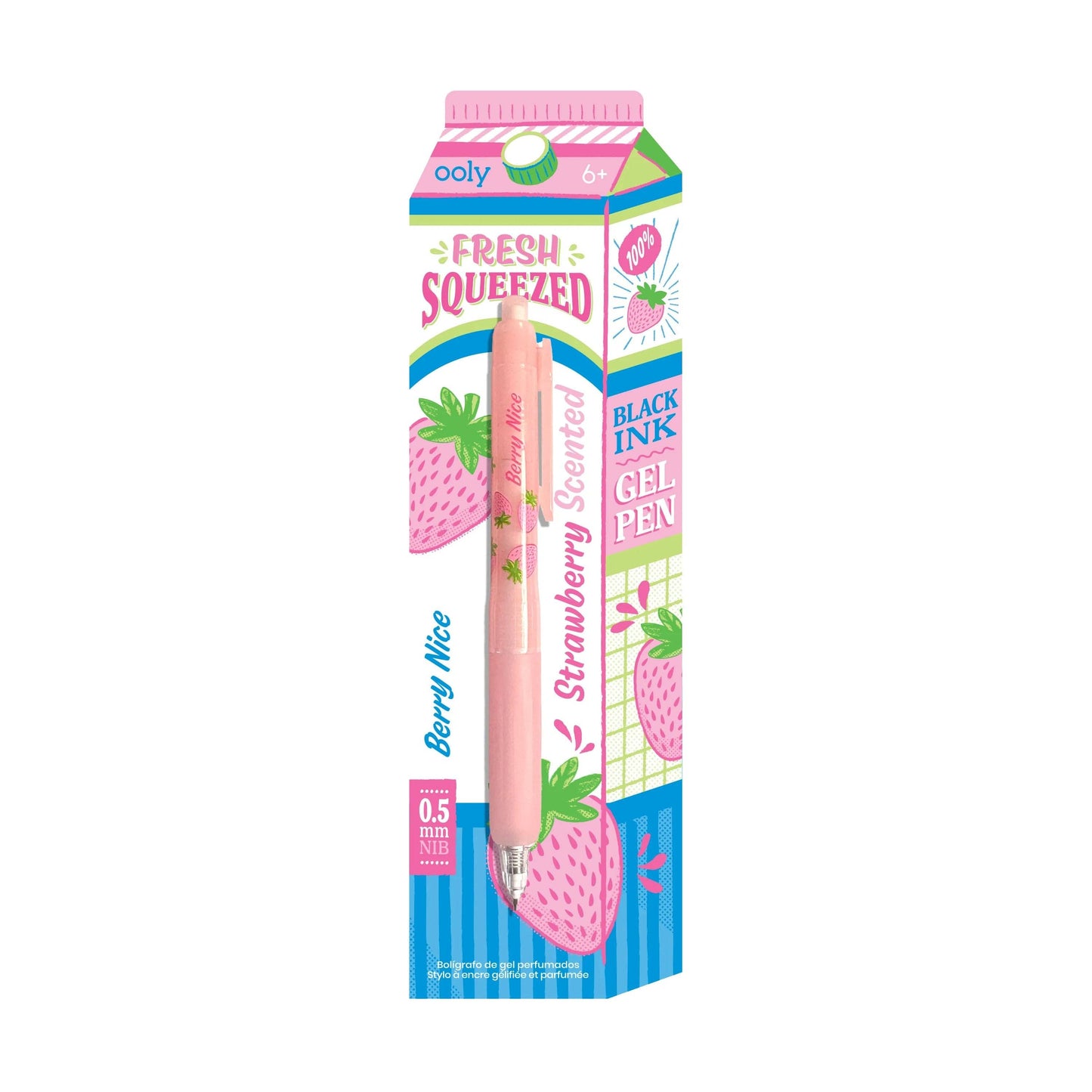 Fresh Squeezed Black Ink Scented Gel Pens - Display of 24