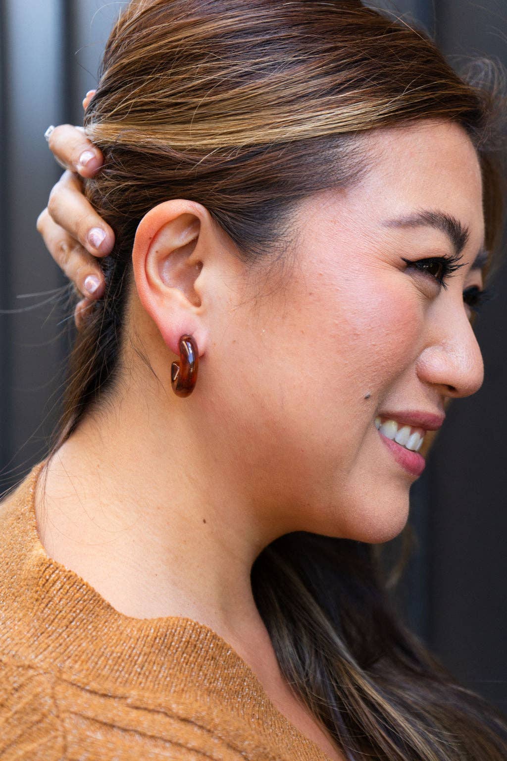 Chloe Hoops - Amber // Jewelry, Earrings, Fall