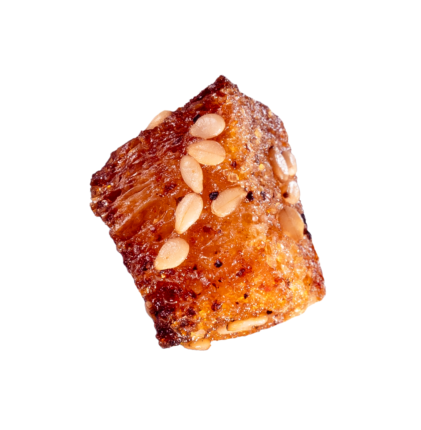 Sesame Hot Honey: Snackable Sourdough Croutons