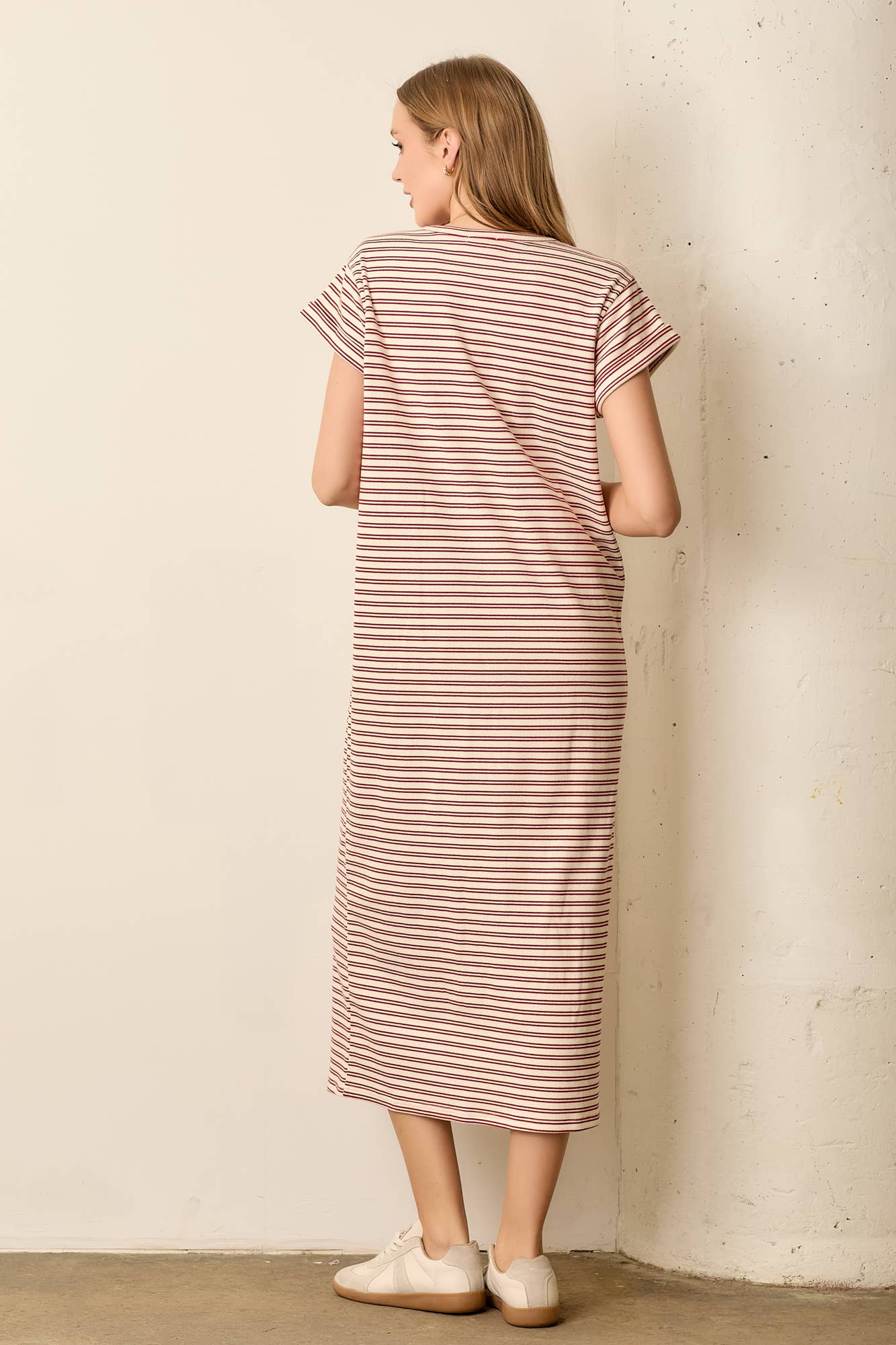 STRIPED T-SHIRT MAXI DRESS