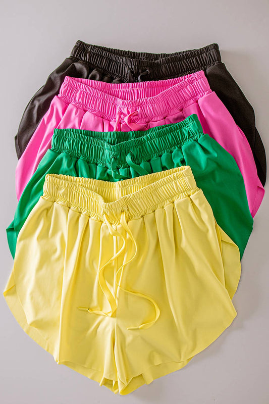 Side Overlap Activewear Shorts W/ Shorts Lining