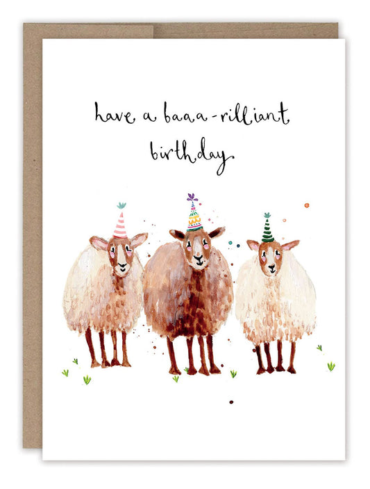 Sheep Baaa-rilliant Birthday Card