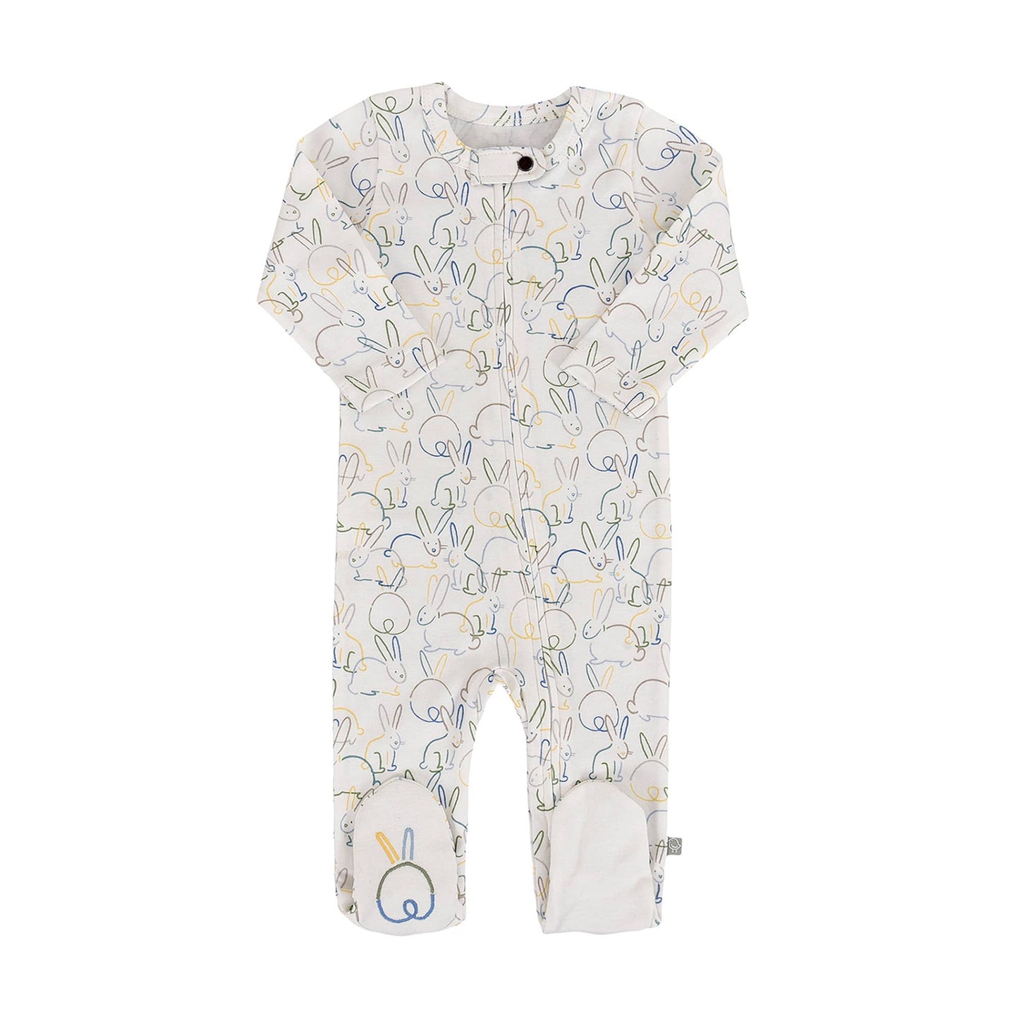 Baby organic footie | bunnies
