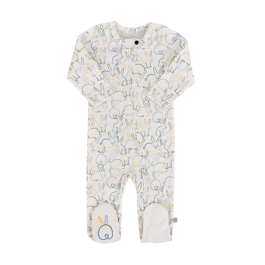 Baby organic footie | bunnies