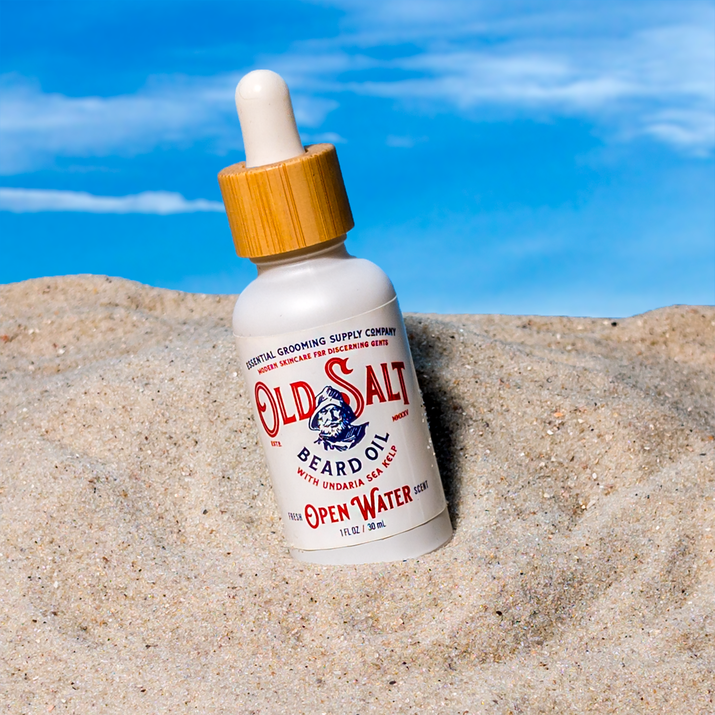 Beard Oil-Open Waters (Oakmoss + Amber) w/ Undaria Sea Kelp