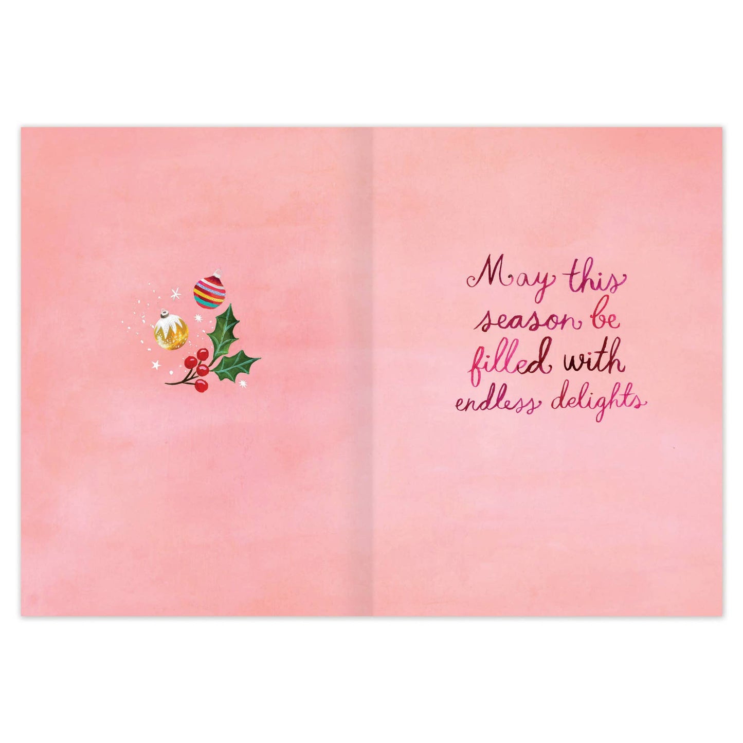 Holiday Wishes Book Stack Holiday Card