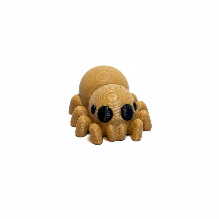 Spider (Brown) • Mini 3D Printed Articulated Animal • Flexi Animals • Pocket Pets • Pocket Pals • Desk Pets [#88]*