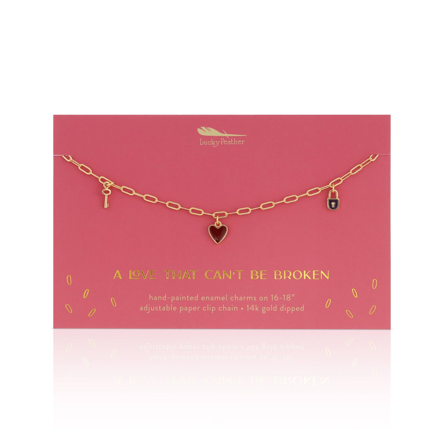 Enamel Treasure Necklace - Love