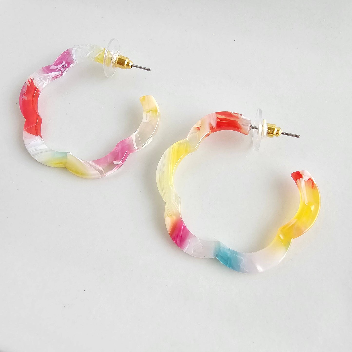 Posey Hoops - Technicolor // Spring Summer Earrings Jewelry