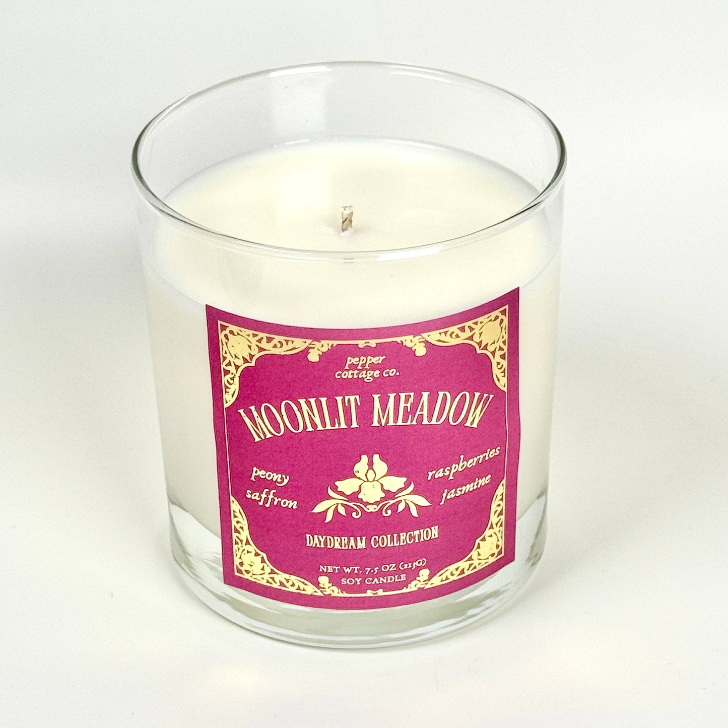 Moonlit Meadow 7.5 oz Soy Spring Candle | Peony, Saffron, Saffron, Jasmine | Daydream Collection Spring Floral Candle