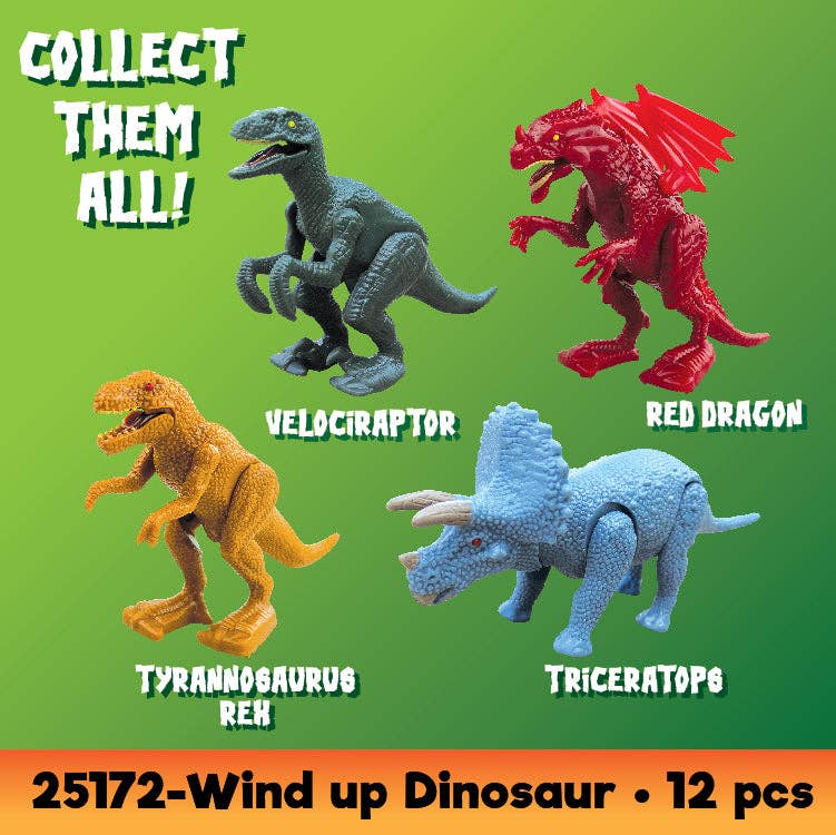 So Much Fun! Wind-Up Action Dinosaur Toy - 12/Display