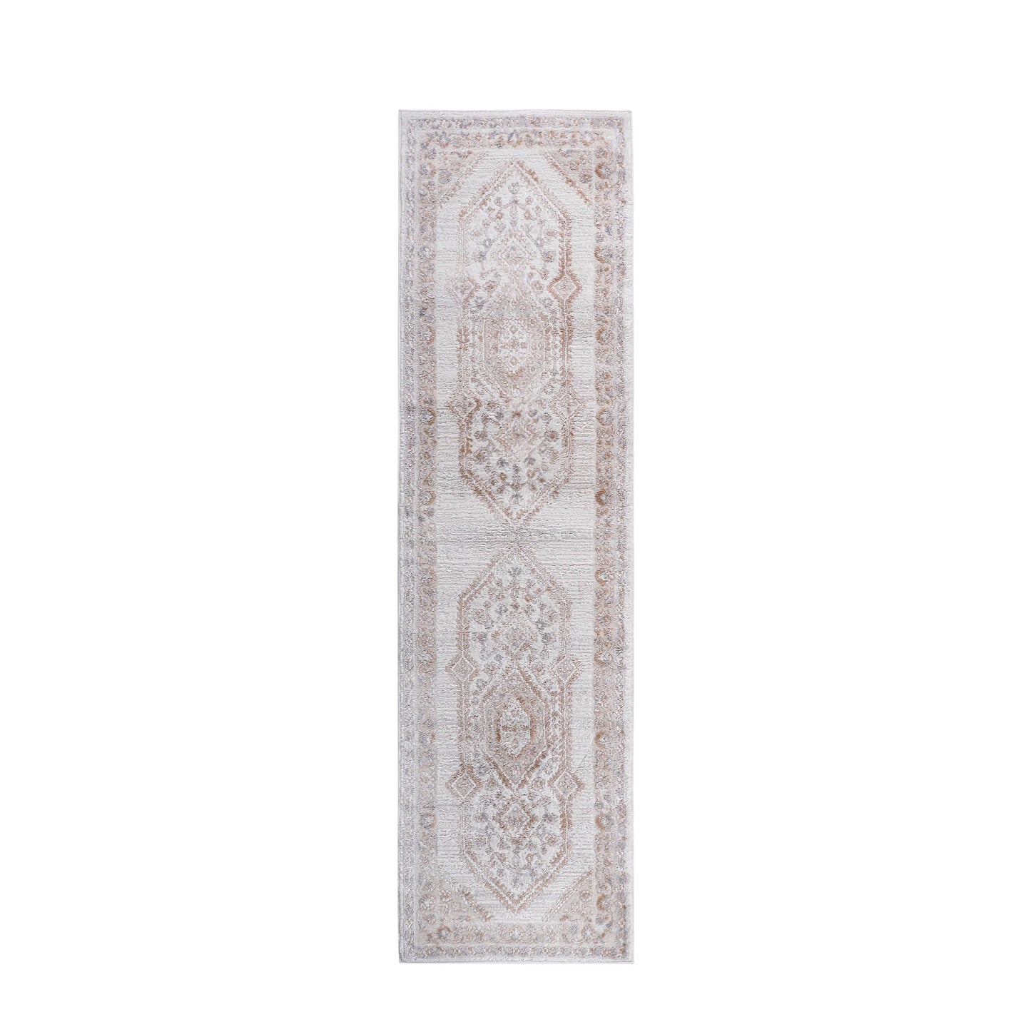 Marfi Collection Cream Ivory Bordered Area Rug