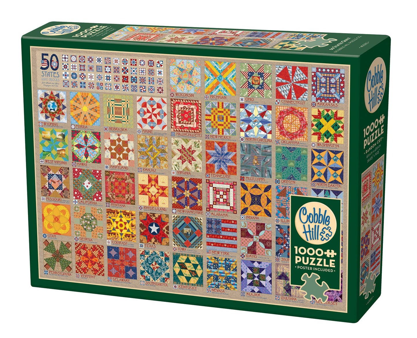 50 States Quilt Blocks 1000-Piece Cobble Hill Puzzle