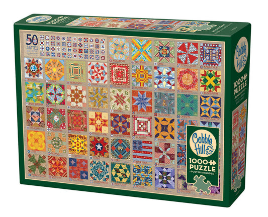 50 States Quilt Blocks 1000-Piece Cobble Hill Puzzle