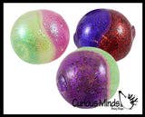Dual Glitter Swirling Stress Ball - Sensory, Fidget