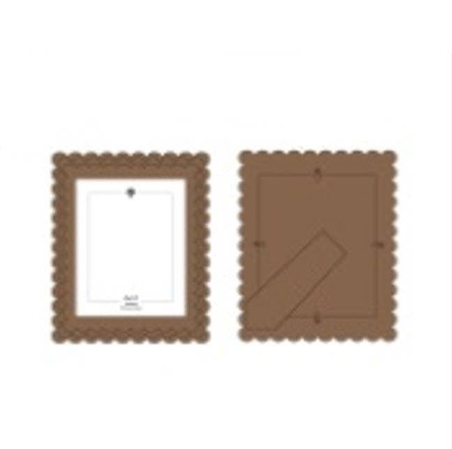17062 - 12x14 wood scallop photo frame (8x10 pic) espresso
