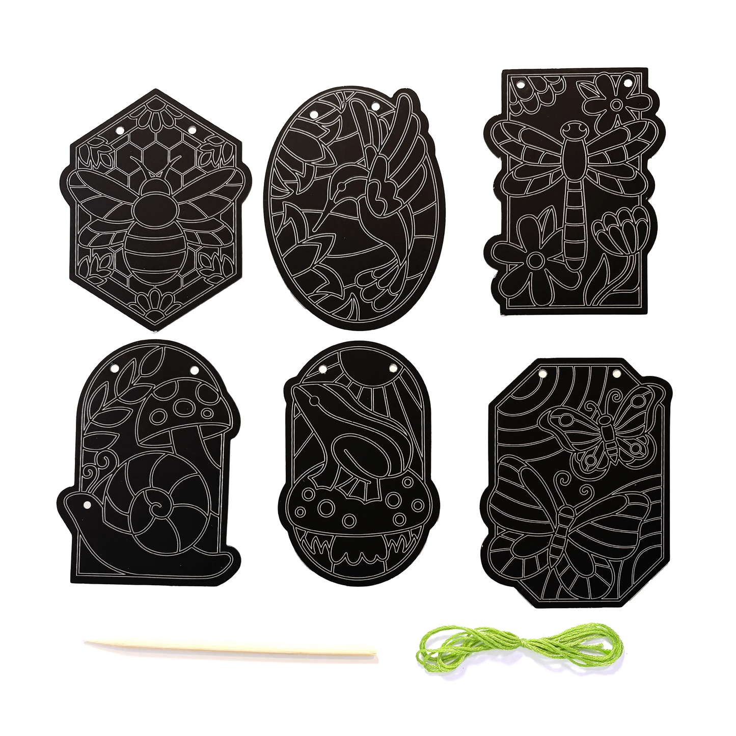 Mini Scratch & Scribble Window Banner Kit - Garden