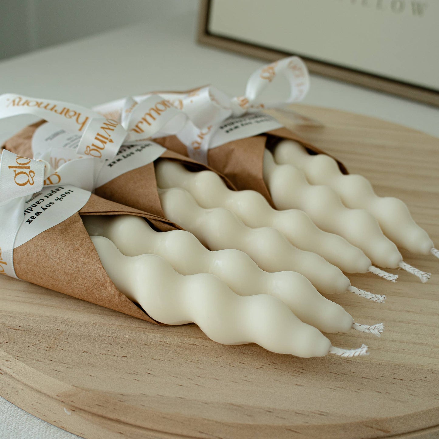 Twisted Taper Candles, Handmade Soy Wax Candles