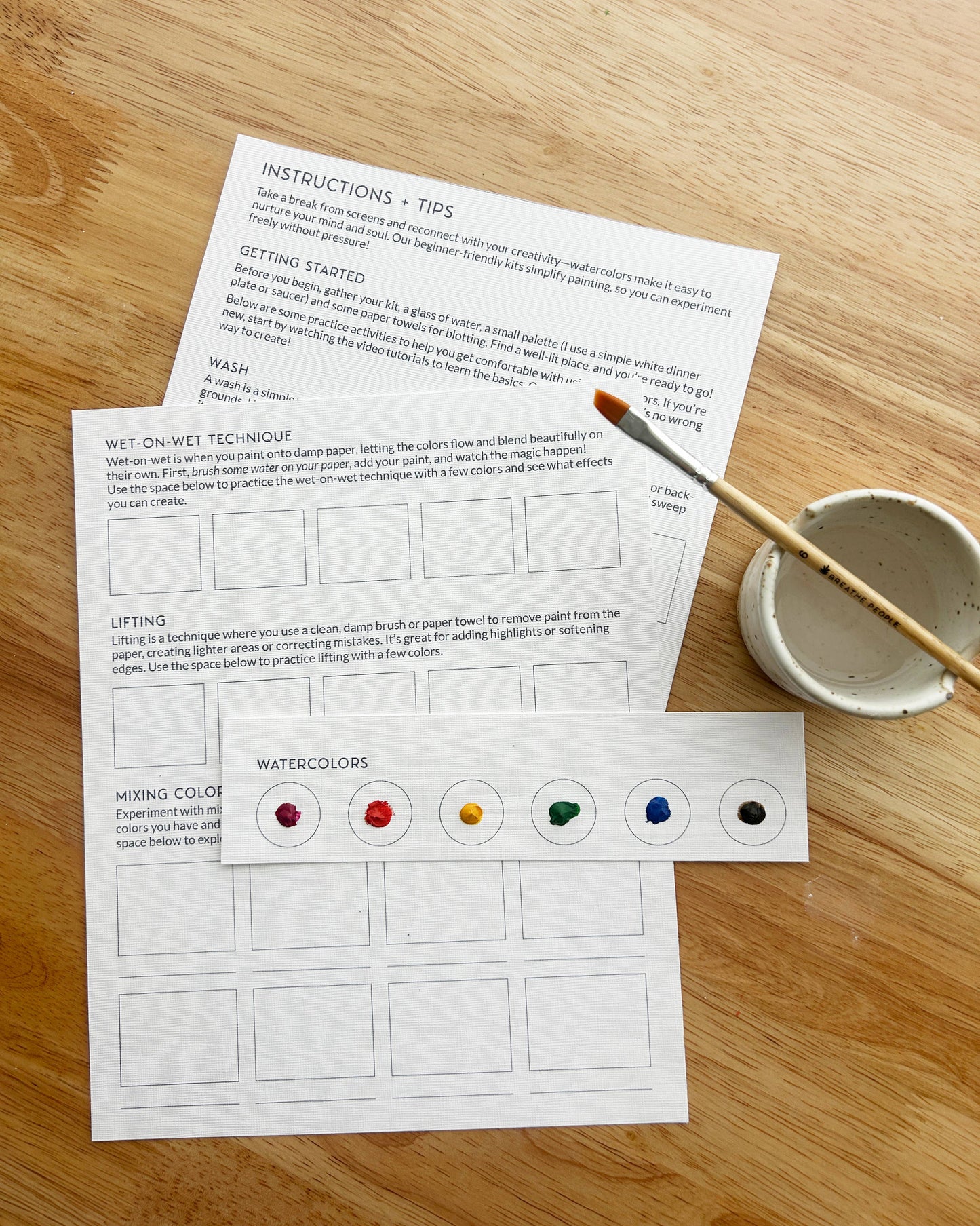 All-In-One Beginner Watercolor Paint Set - Butterflies