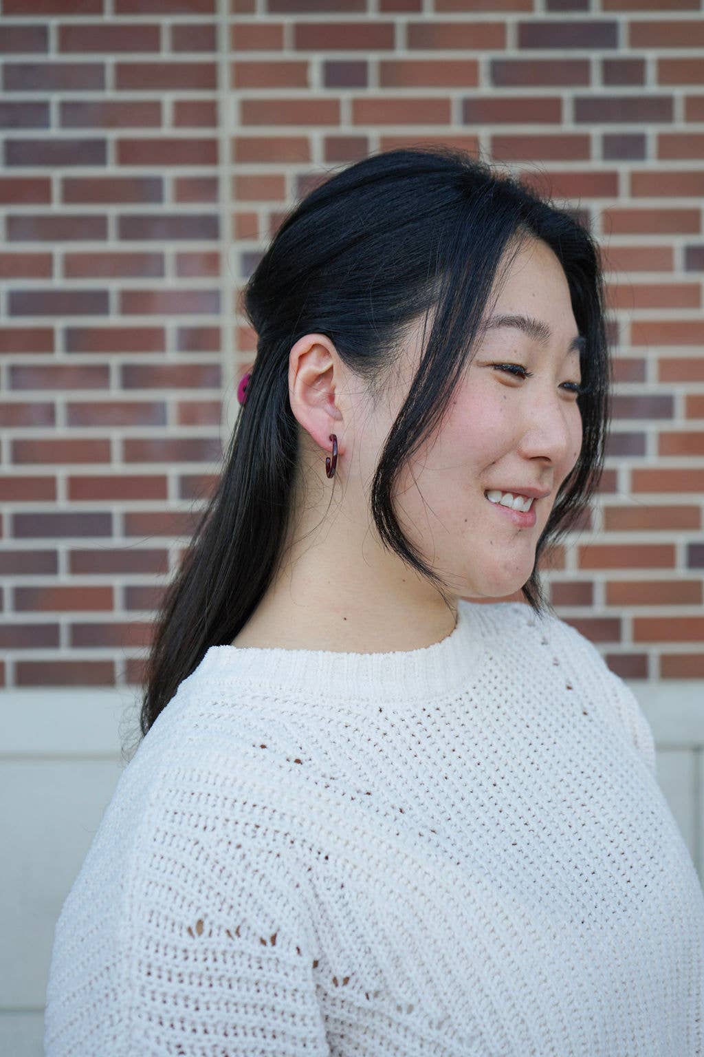 Cam Mini Hoops - Maroon // Jewelry, Earrings, Fall