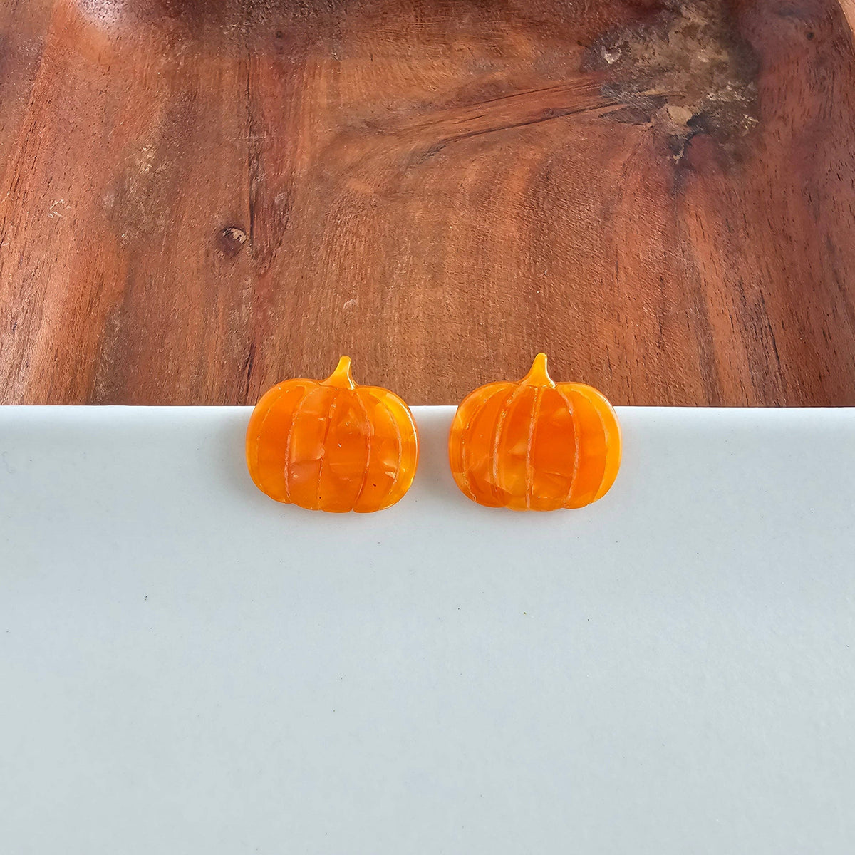 Pumpkin Patch Studs - Orange // Jewelry, Earrings, Fall, Halloween