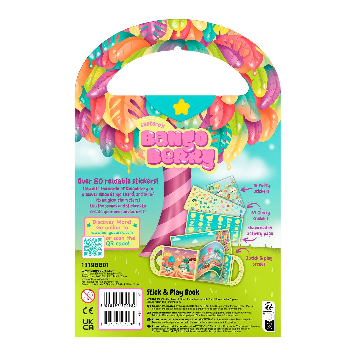 Bangoberry Stick & Play Book - By Day