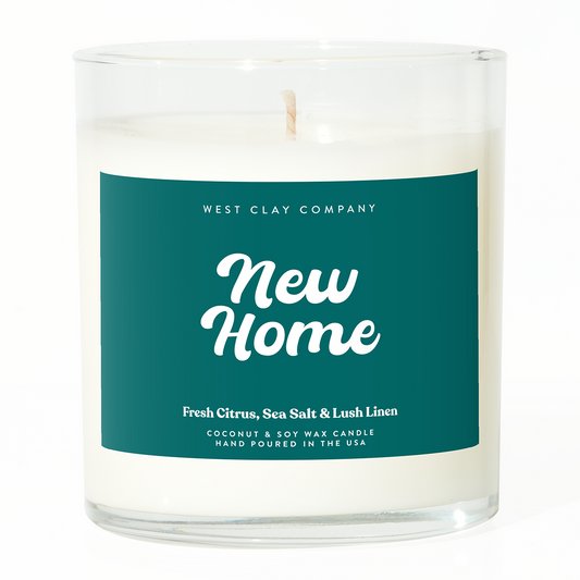 New Home Candle | Fresh Citrus, Sea Salt & Lush Linen