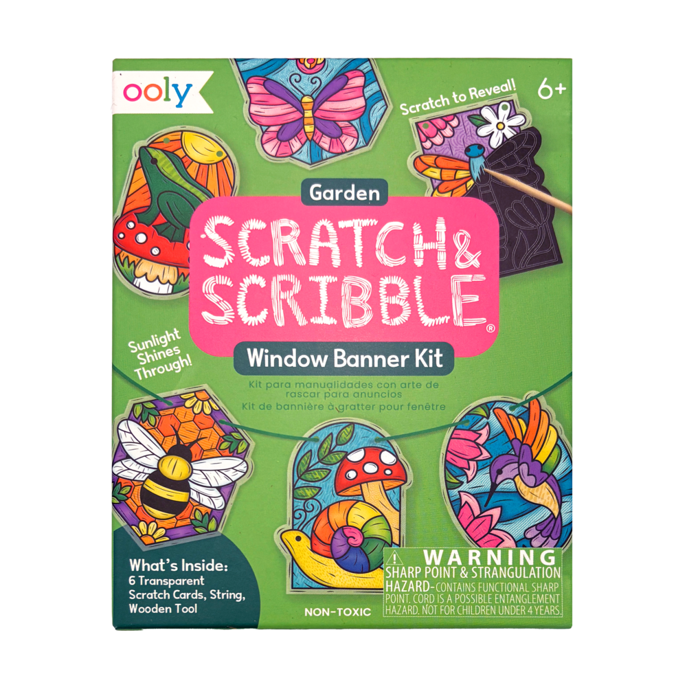 Mini Scratch & Scribble Window Banner Kit - Garden