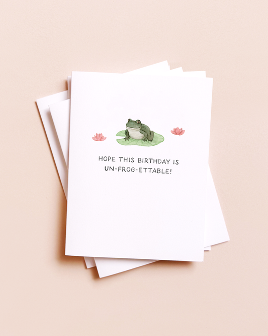Unforgettable Frog — Funny Animal Lovers Birthday Card