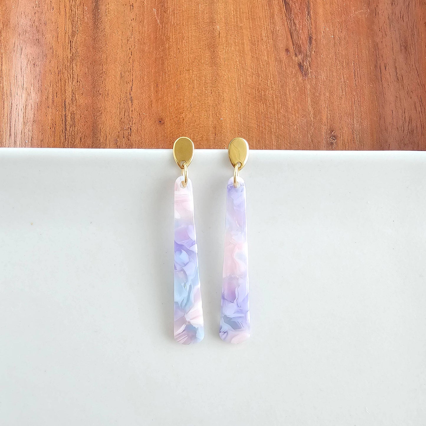 Blair Earrings - Pastel Prism // Spring Jewelry, Purple