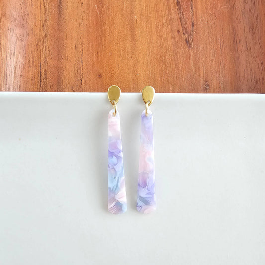Blair Earrings - Pastel Prism // Spring Jewelry, Purple