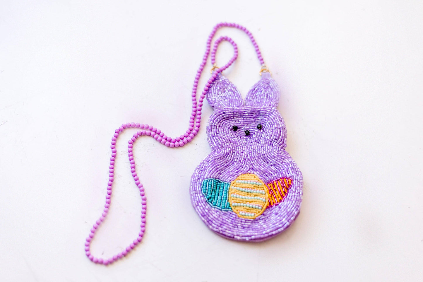Beaded Purse - Purple Peep