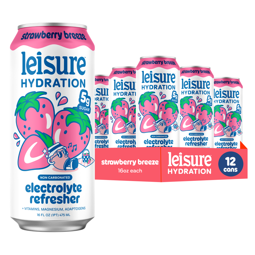 Leisure Hydration Electrolyte Strawberry Breeze (16 x 12oz)