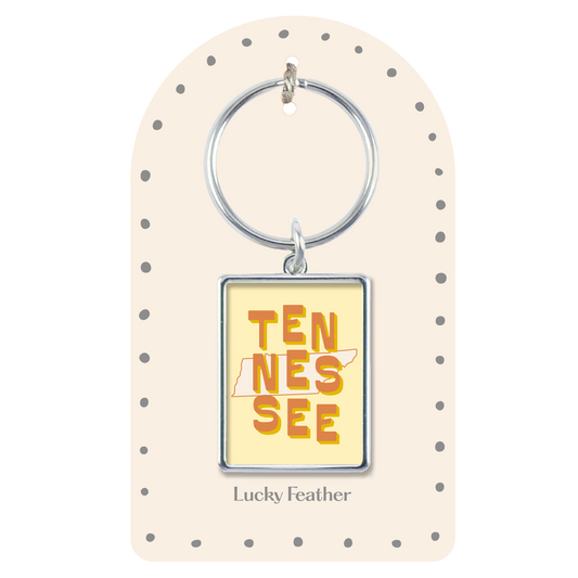 Tennessee State Love Keychain  -  Lucky Feather