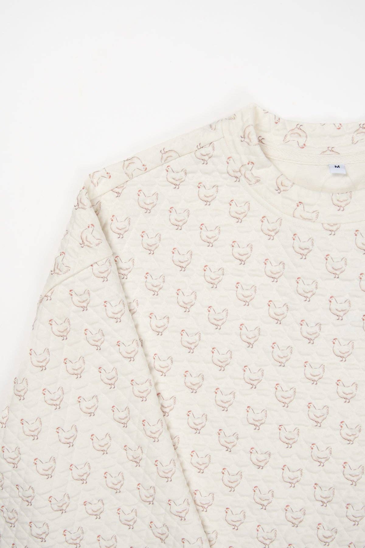 Oversized Quilted Chicken Sweater