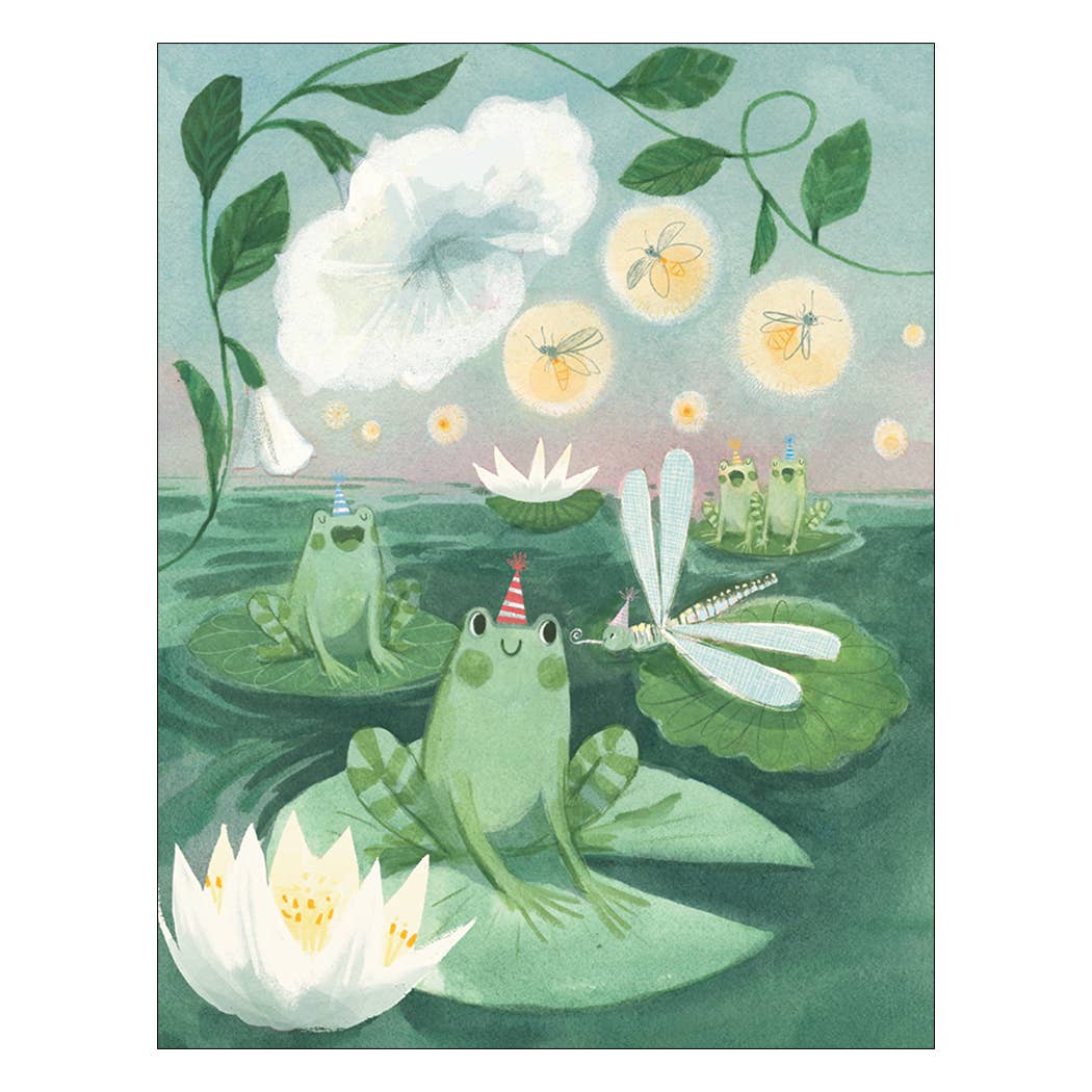 Frog Party Birthday Card