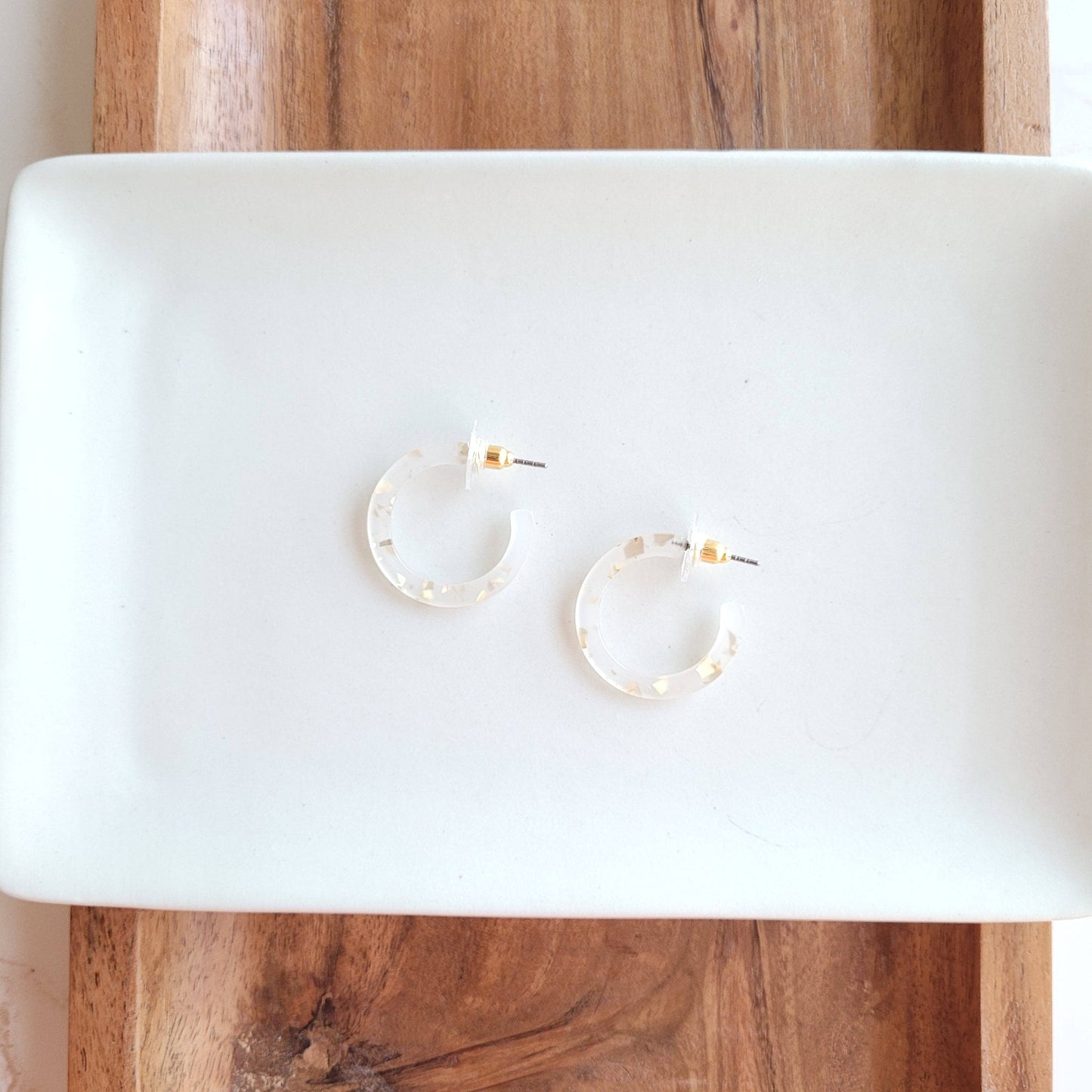 Cam Mini Hoops - Gold Flake // Jewelry, Earrings, Holiday