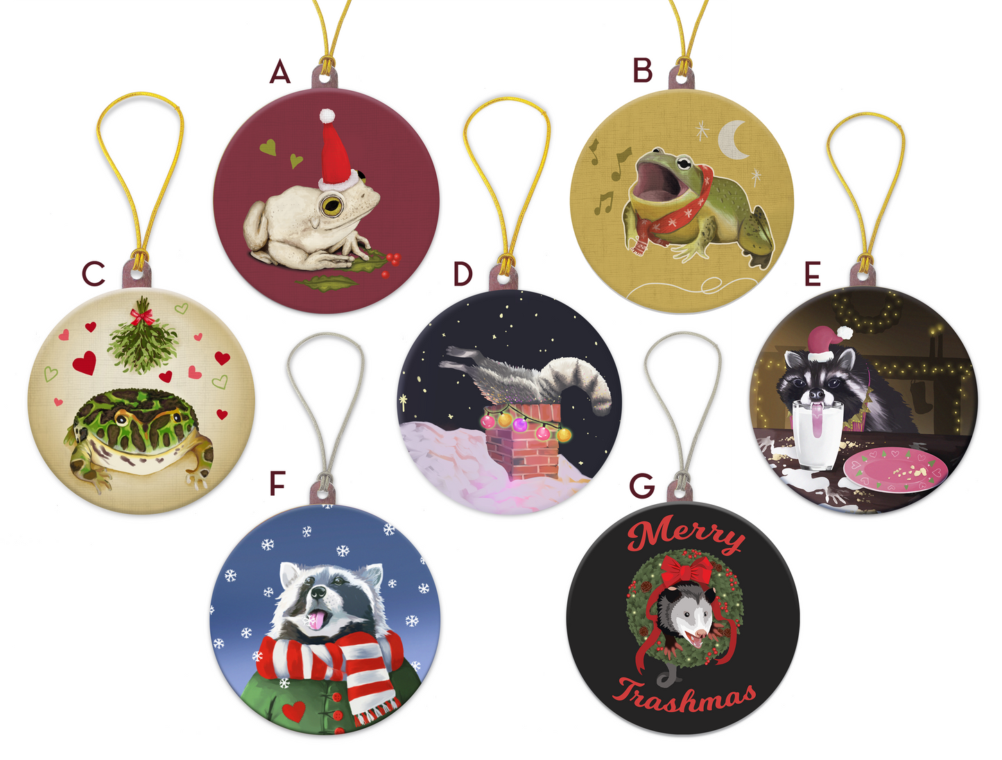Christmas Ornaments - Frogs