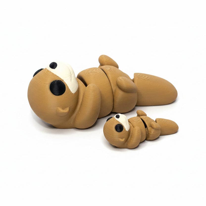 Otter Laying on Back • Articulated *Larger* Animals • 3D Printed Articulated Animal • Flexi Animals • Pocket Pets • Pocket Pals • Desk Pets [2025]