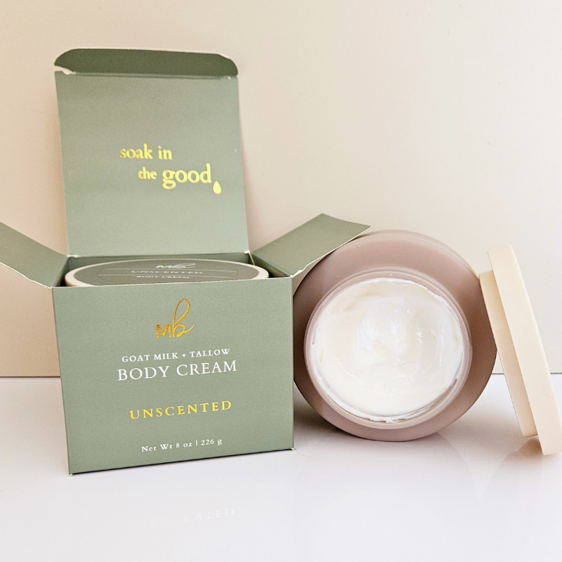 Unscented Goat Milk + Tallow Body Cream | Fragrance-Free
