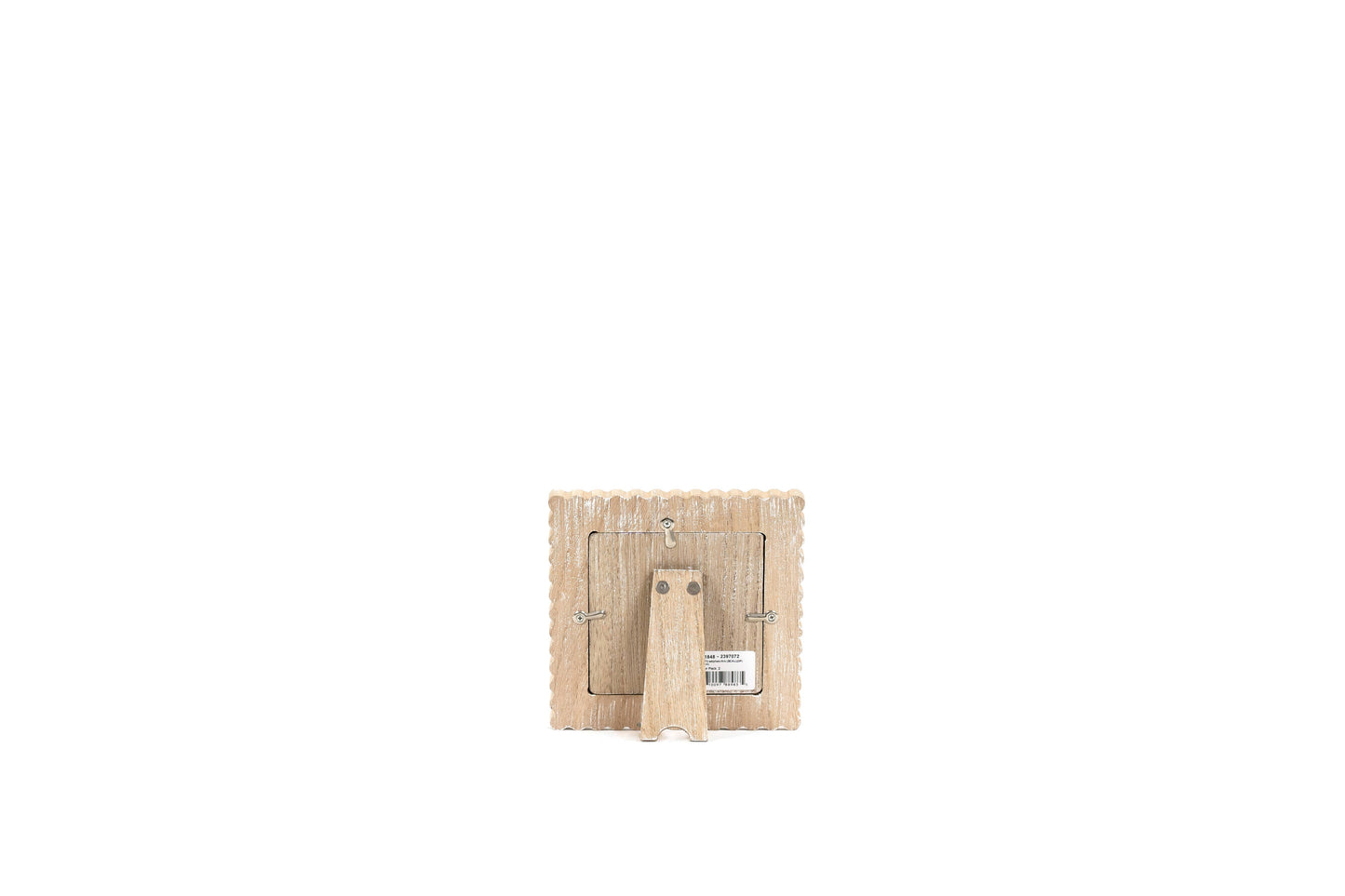 6x6x1 wood SCALLOP photo frame (holds 4x4 pic) - 17018